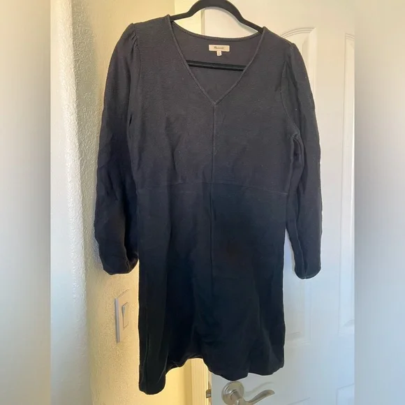 Madewell | Black puff sleeve Knit dress - Picture 3 of 4